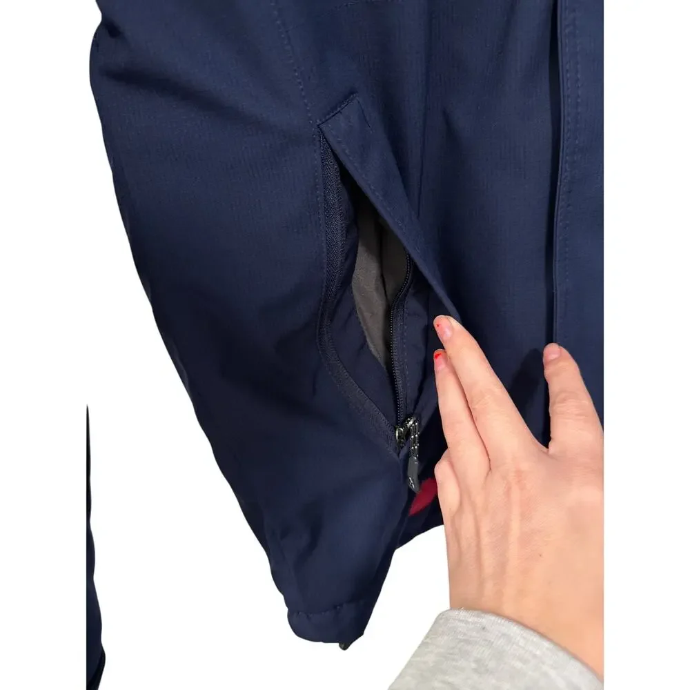 Gerry M Nimbus Tech Snowboard Jacket $199 Detachable Hood Puffer Ski Coat Blue